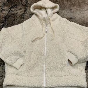 Zella Fleece Jacket Off White Size S